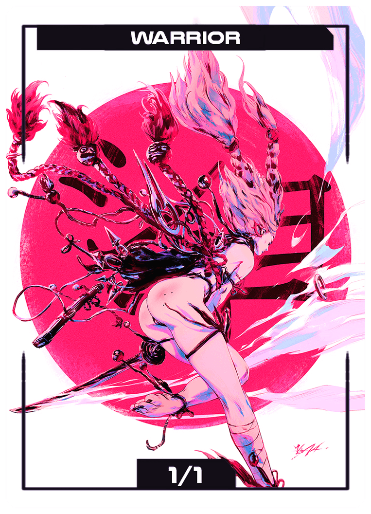 Artist's sample card