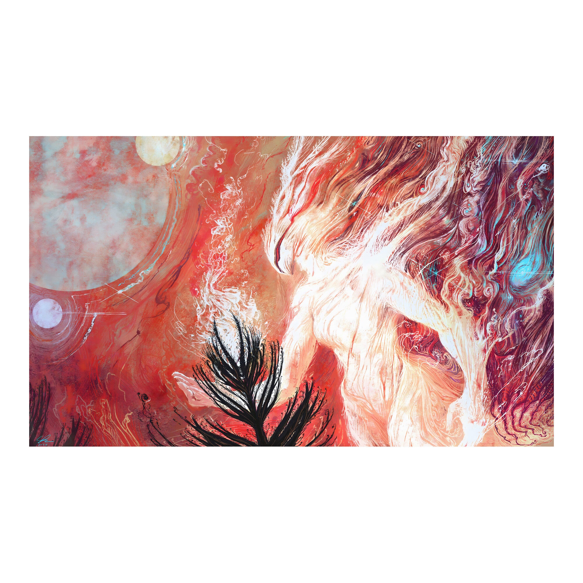Cosmic Allure playmat by Firos on a white background