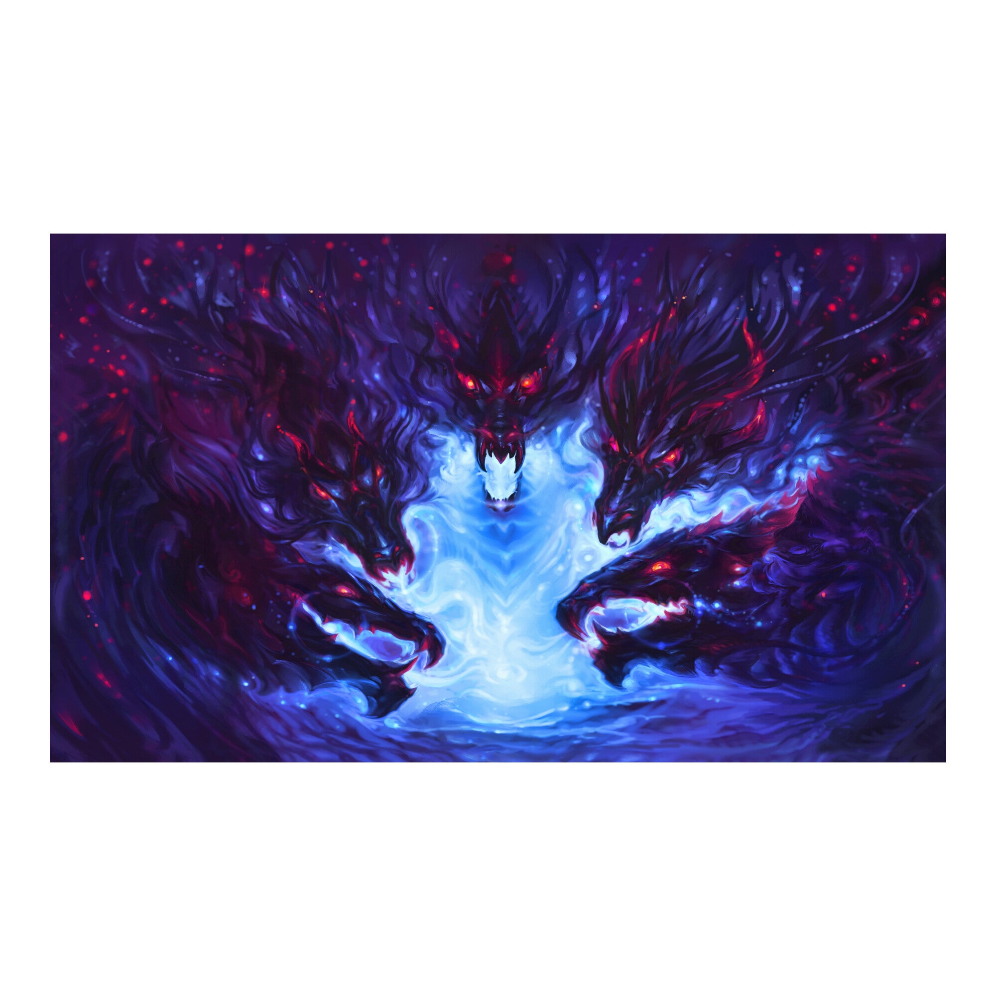 Hydra playmat by Liiga Smilshkalne on a white background