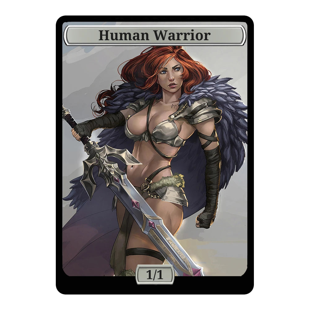 Barbarian — Replica — Title + P/T — Human Warrior 1/1