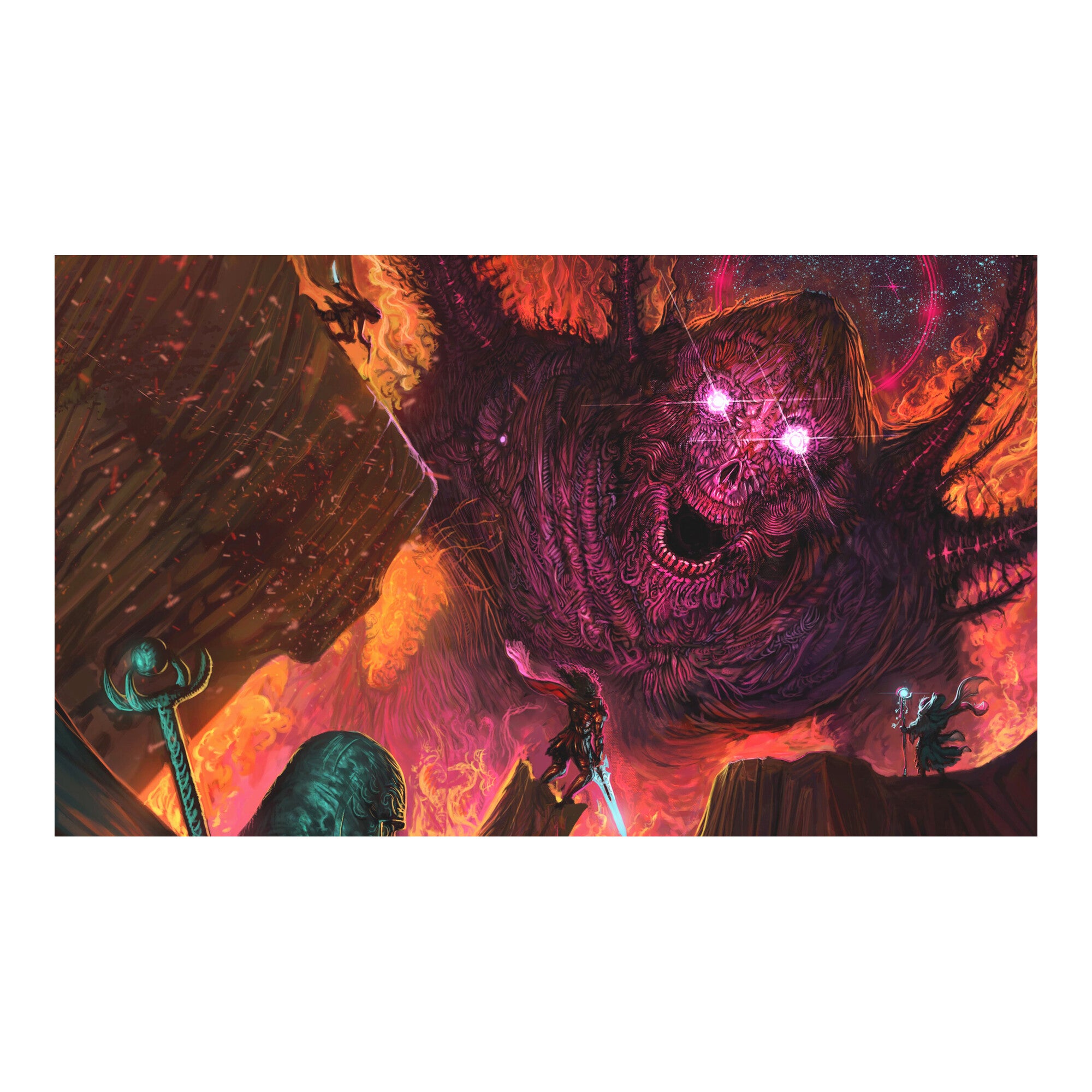 Starvoid Avatar playmat by Firos on a white background